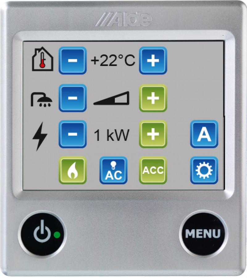 Control panel with colour touch screen Alde